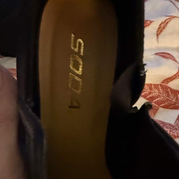 Soda Black Heeled Boots - Picture 2 of 11